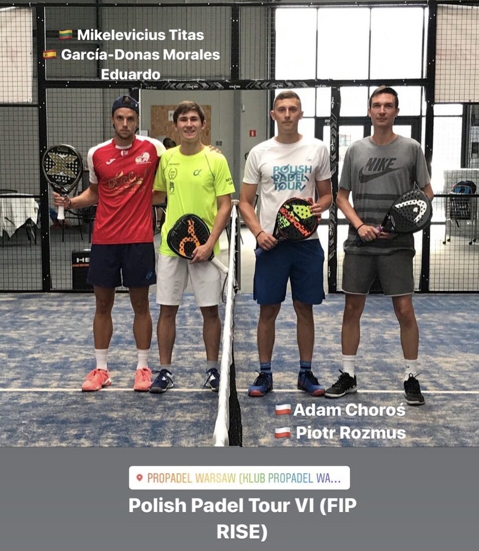 Polish Padel Tour VI (FIP RISE) - Adam Choroś i Piotr Rozmus przy siatce